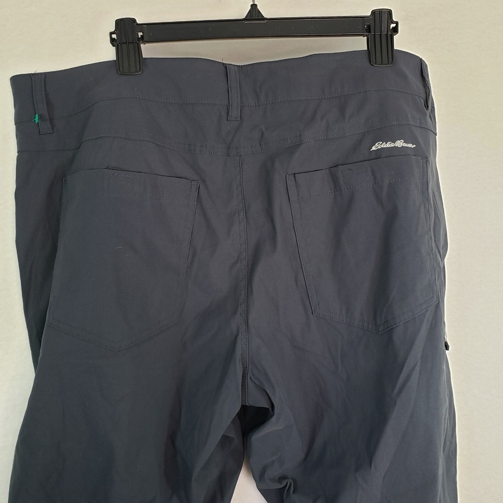 Eddie Bauer Outdoor Pant Mens 38x32 Navy Blue Straight Hiking Travel Lightweight - Picture 4 of 14